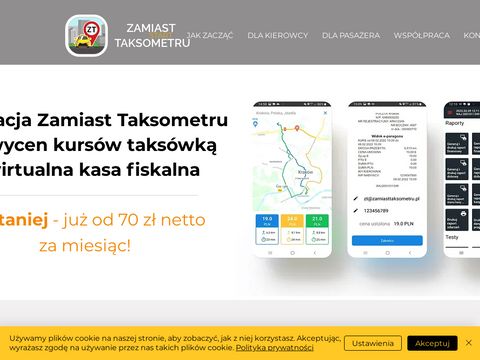 Zamiasttaksometru.pl - aplikacja mobilna dla taxi