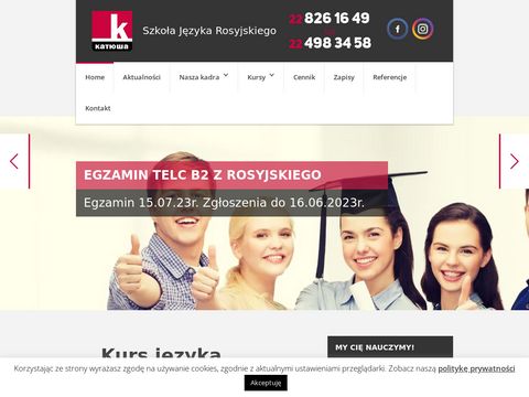 Katiusza.edu.pl rosyjski Warszawa
